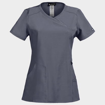Γυναικεία ιατρική μπλούζα CHEROKEE WRAP GREY CKE2625A - 1