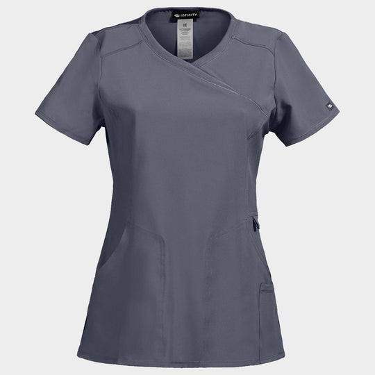 Γυναικεία ιατρική μπλούζα CHEROKEE WRAP GREY CKE2625A - 1