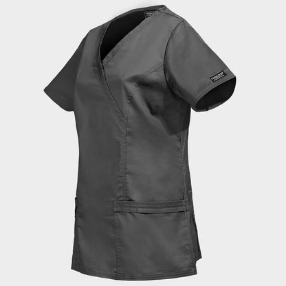 Γυναικεία ιατρική μπλούζα CHEROKEE WRAP GREY WWE4728 - 3