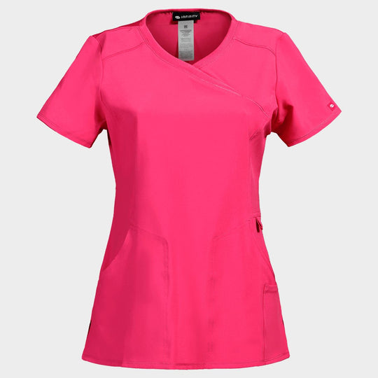 Γυναικεία ιατρική μπλούζα CHEROKEE WRAP PINK CKE2625A - 1