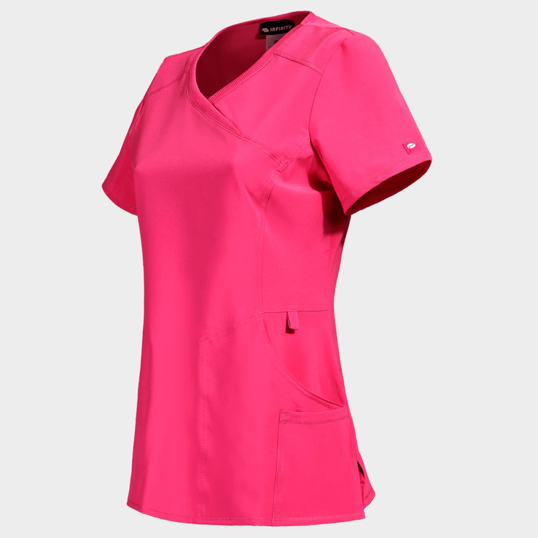 Γυναικεία ιατρική μπλούζα CHEROKEE WRAP PINK CKE2625A - 3
