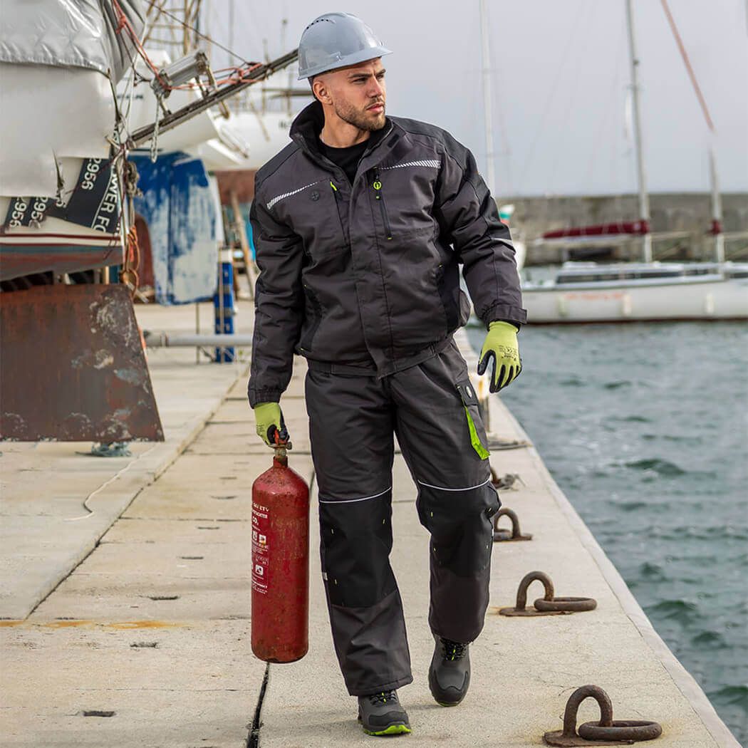 Salopetă de lucru KASTOR T/C WINTER GREY/BLACK/GREEN - 2