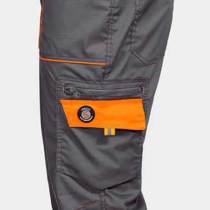 Φόρμα εργασίας PRISMA LIGHT STRETCH GREY/ORANGE - 5