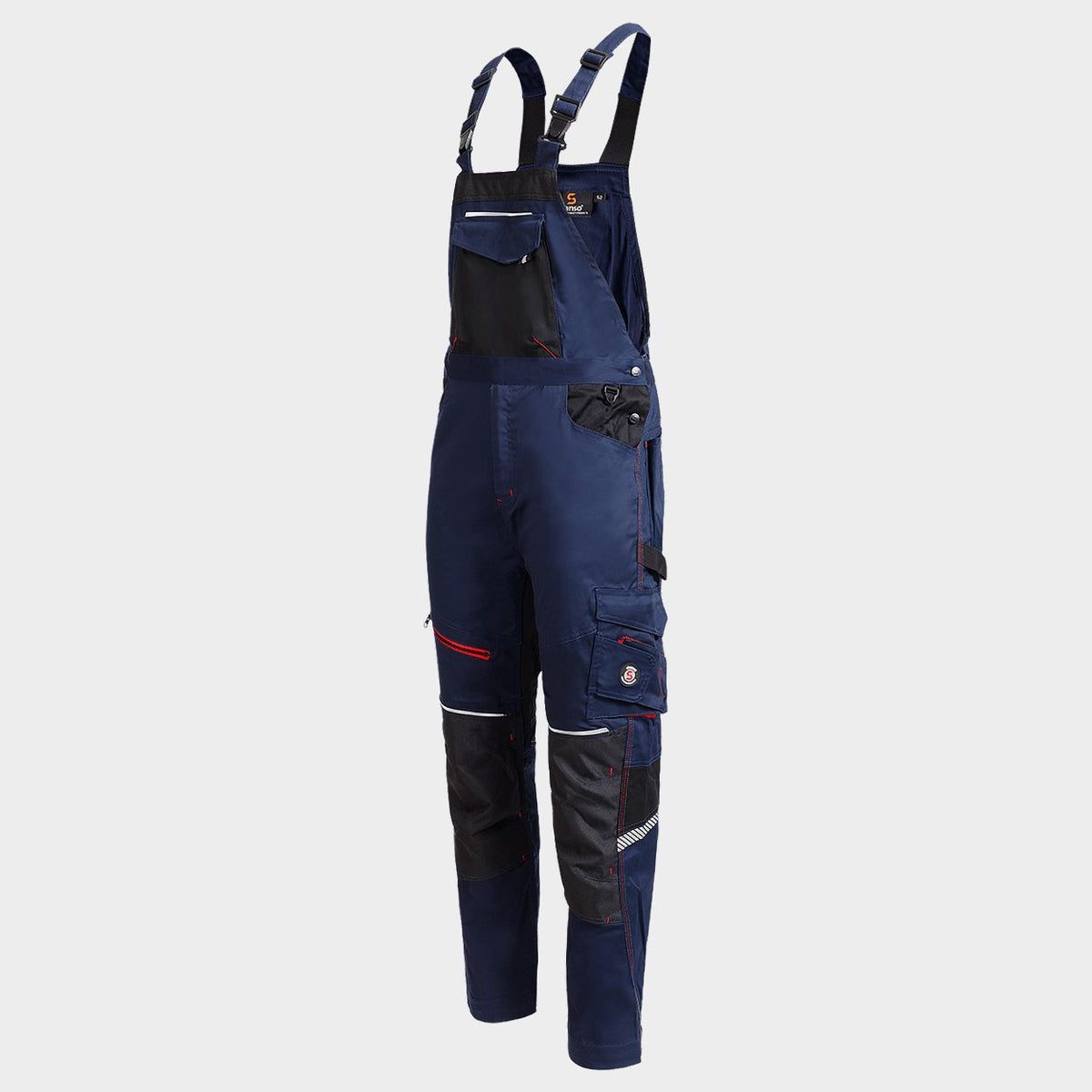 Ολόσωμη φόρμα εργασίας REVOLT 4STRETCH DARK BLUE/BLACK/RED - 3