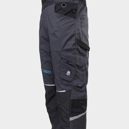 Ολόσωμη φόρμα εργασίας REVOLT 4STRETCH GREY/BLACK/PETROL - 4