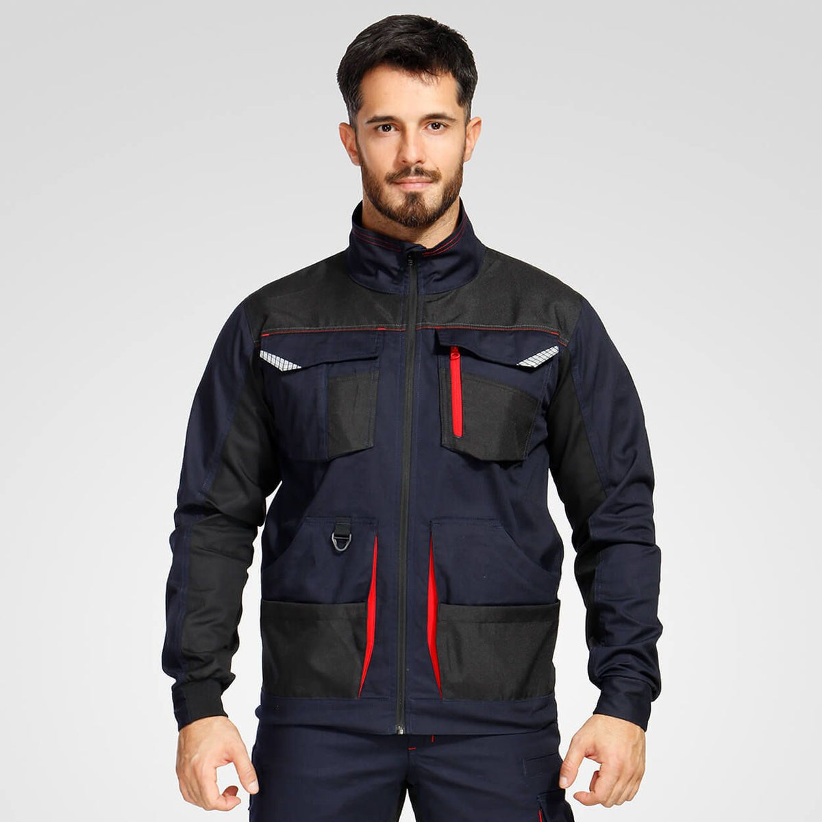 Μπουφάν εργασίας KASTOR STRETCH DARK BLUE/RED - 2