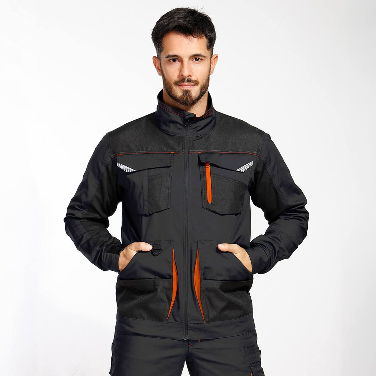 Μπουφάν εργασίας KASTOR STRETCH GREY/ORANGE - 2