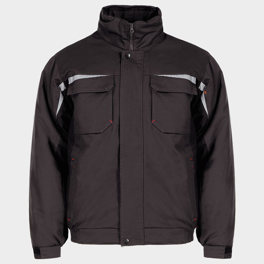 Μπουφάν εργασίας KASTOR WINTER GREY COTTON GREY/BLACK - 1