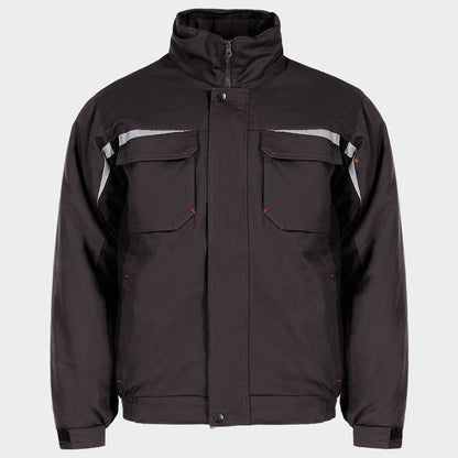 Μπουφάν εργασίας KASTOR WINTER GREY COTTON GREY/BLACK - 1