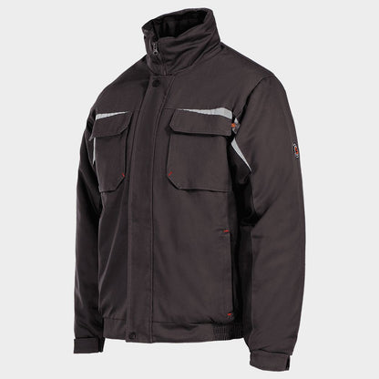 Μπουφάν εργασίας KASTOR WINTER GREY COTTON GREY/BLACK - 3