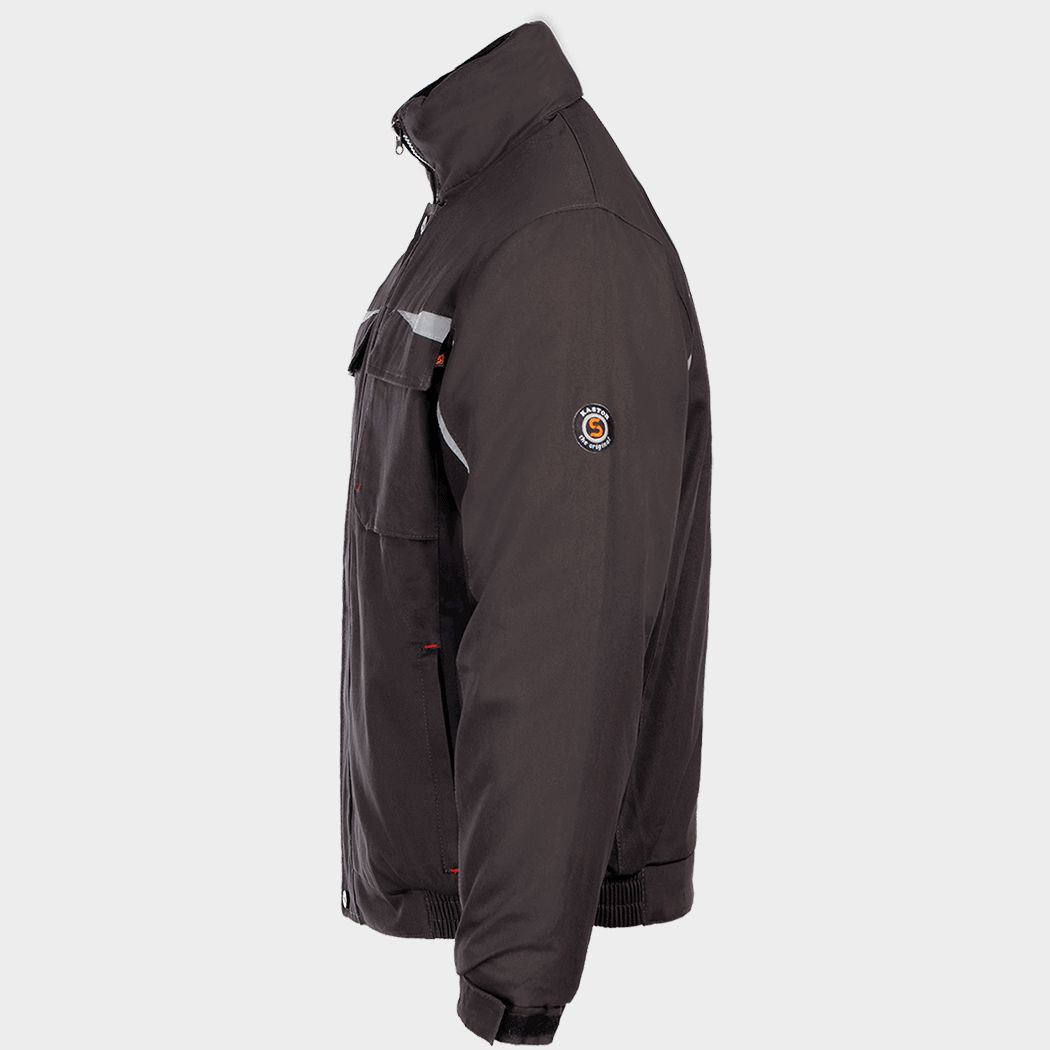 Μπουφάν εργασίας KASTOR WINTER GREY COTTON GREY/BLACK - 4