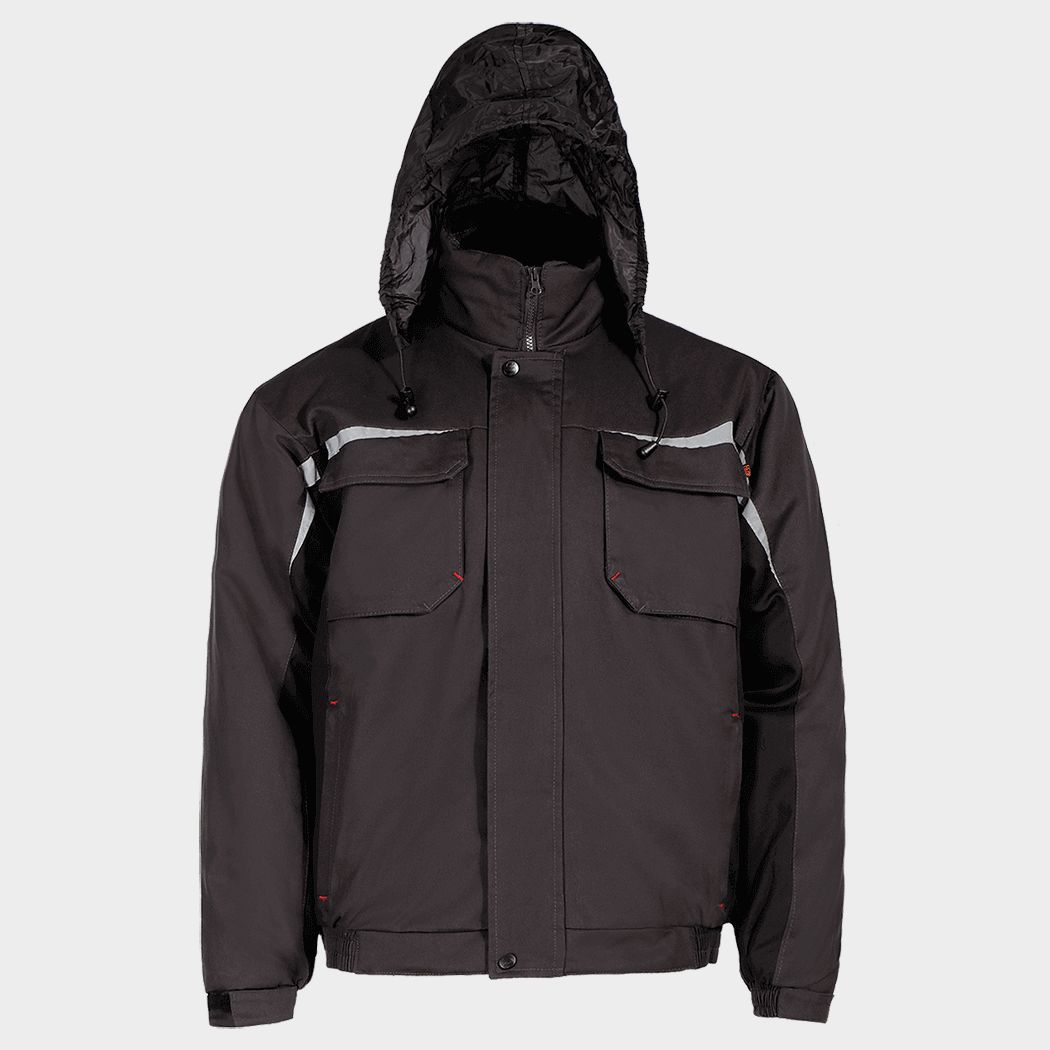 Μπουφάν εργασίας KASTOR WINTER GREY COTTON GREY/BLACK - 6