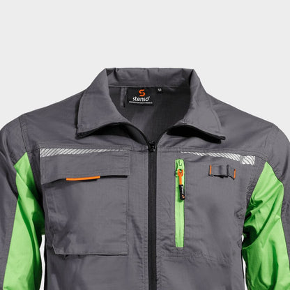 Μπουφάν εργασίας PRISMA LIGHT STRETCH GREY/GREEN - 6