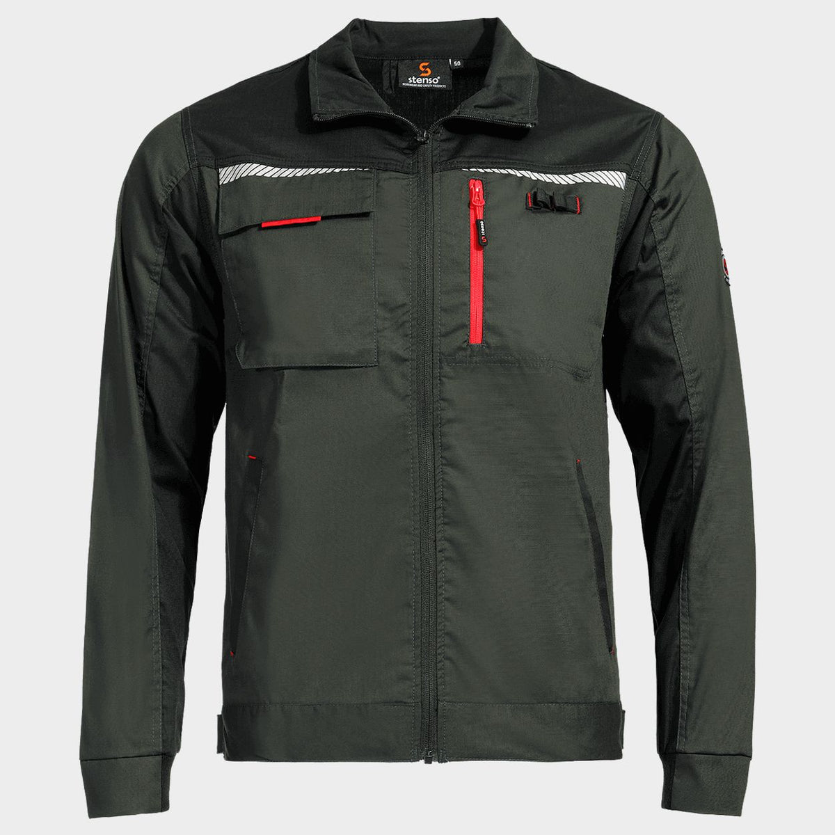 Μπουφάν εργασίας PRISMA LIGHT STRETCH OLIVE/BLACK - 1