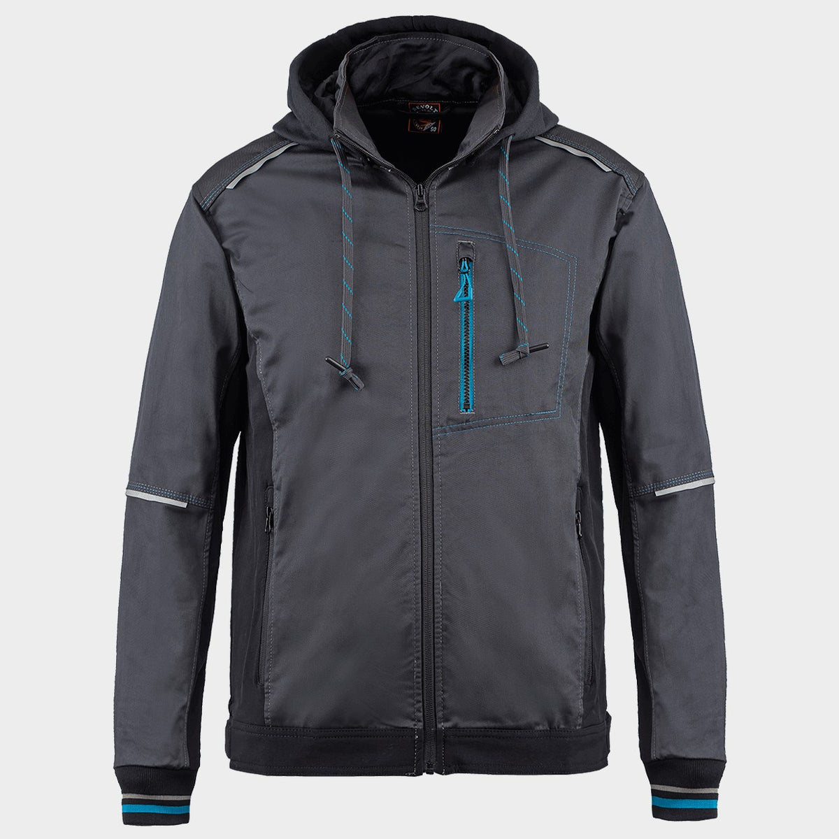 Μπουφάν εργασίας REVOLT 4STRETCH GREY/BLACK/PETROL - 1