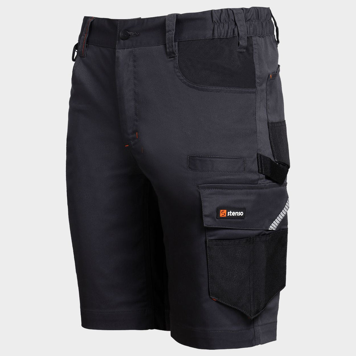 Βερμούδα εργασίας Kastor Stretch GREY/ORANGE - 4