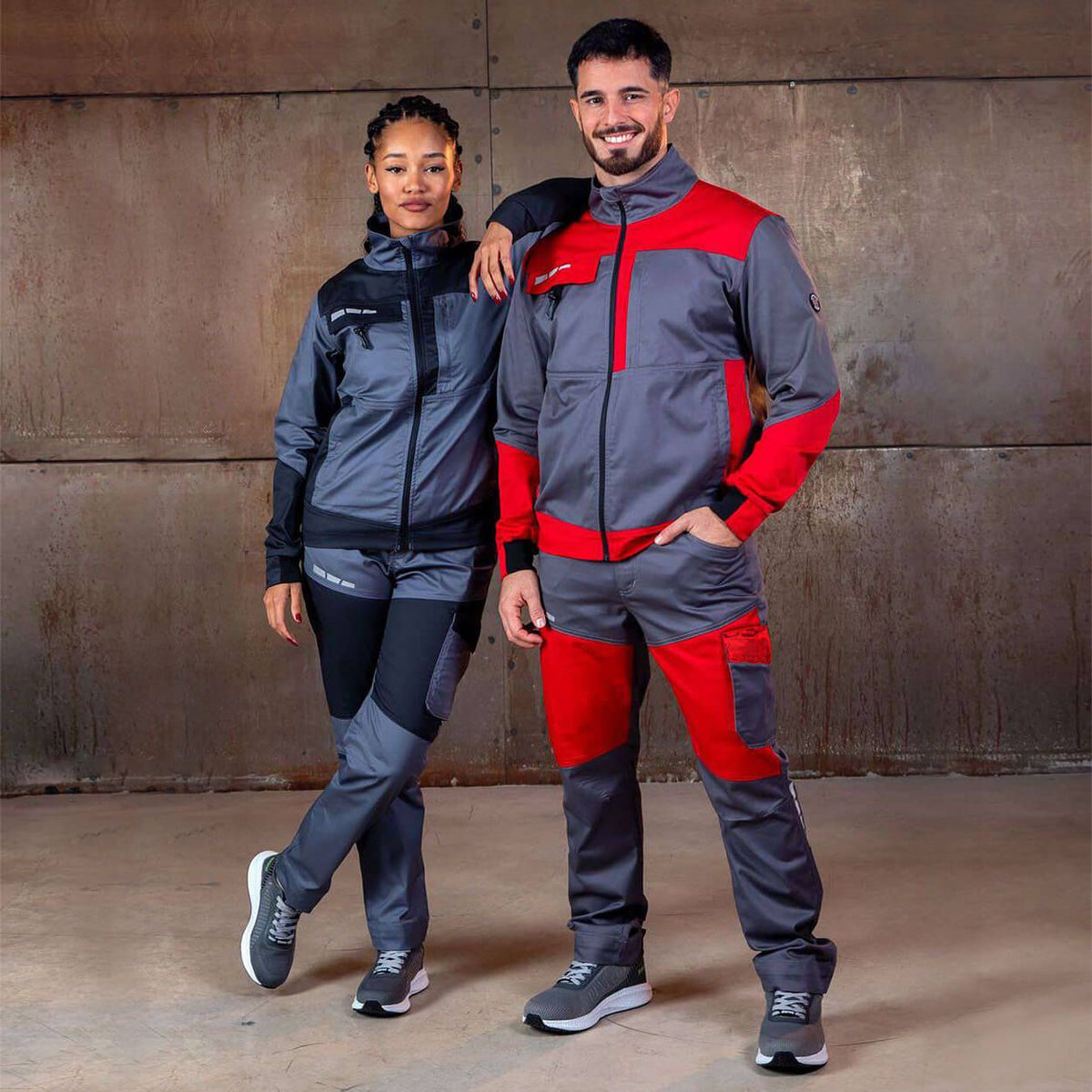 Παντελόνι εργασίας EOS STRETCH RED/GREY - 2