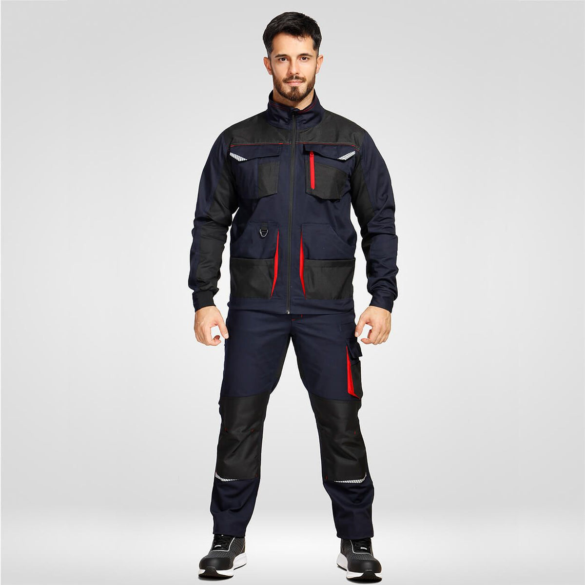 Παντελόνι εργασίας KASTOR STRETCH DARK BLUE/RED - 2