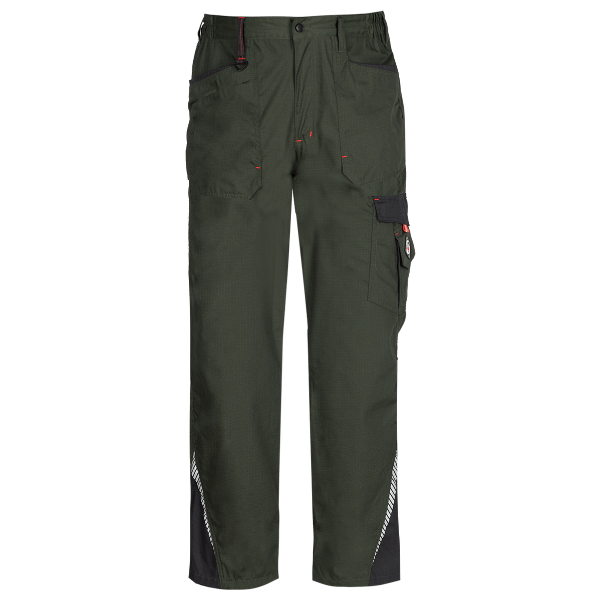 Work trousers PRISMA SUMMER OLIVE/BLACK - 1