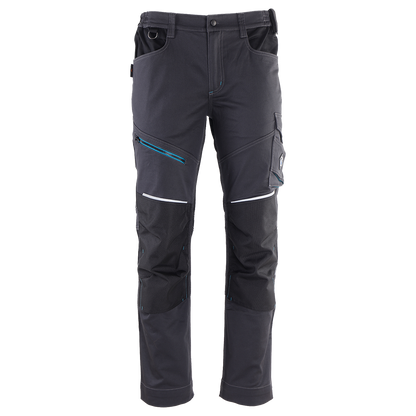 Παντελόνι εργασίας REVOLT 4STRETCH GREY/BLACK/PETROL - 1