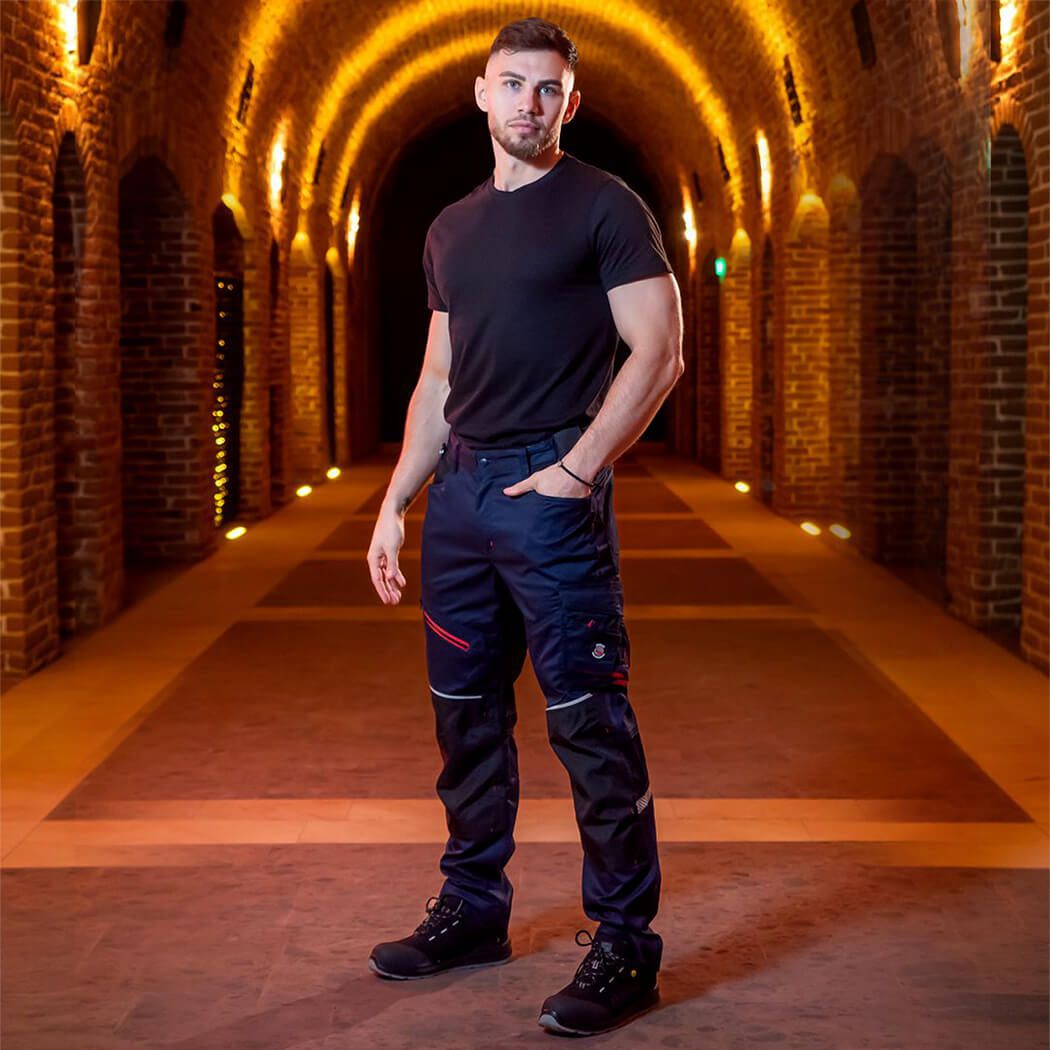 Παντελόνι εργασίας REVOLT 4STRETCH NAVY BLUE/BLACK - 2