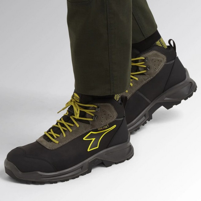 Παπούτσια εργασίας DIADORA SPORT DIATEX BLACK/GREY MID S7S WR CI SRC - Stenso.gr