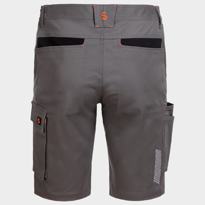 Βερμούδα εργασίας MELBOURNE STRETCH  GREY/BLACK - Stenso.gr
