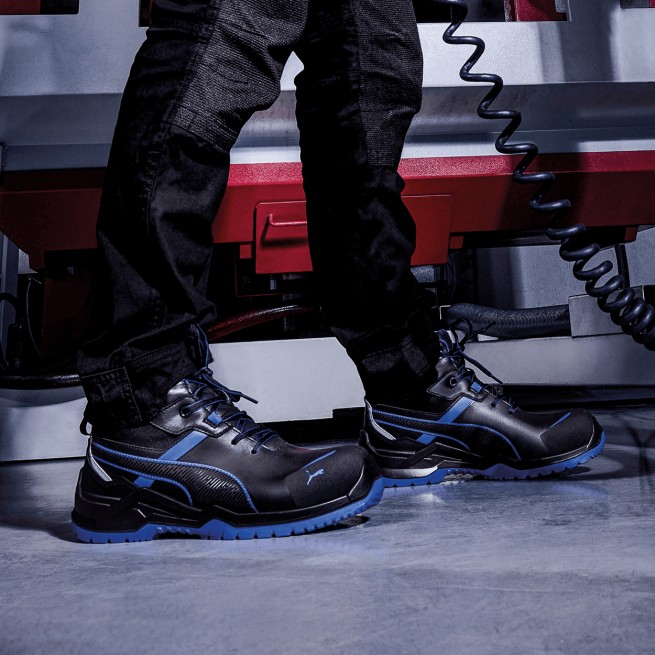 Παπούτσια εργασίας PUMA KRYPTON MID S3S ESD FO SR BLUE - Stenso.gr