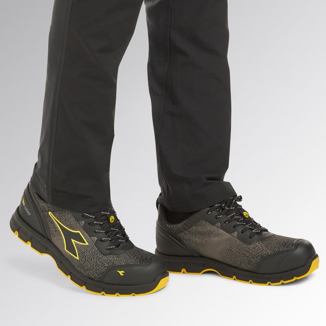 Παπούτσια εργασίας DIADORA RUN ATOM EVO LOW S3S SC FO SR ESD GREY/BLACK - Stenso.gr